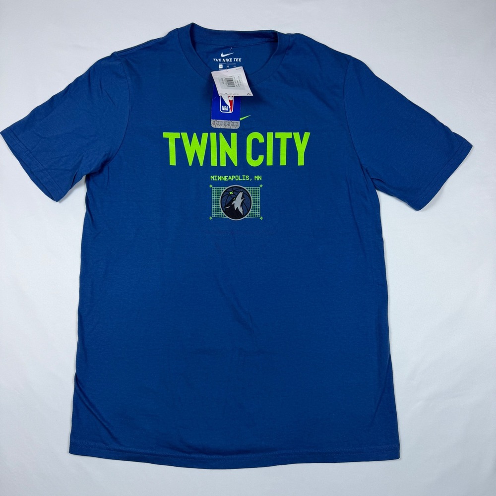 Nike Minnesota Timberwolves T-Shirt Youth XL Blue NEW Twin‎ City NBA Graphic Tee